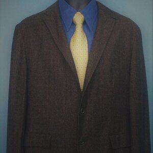 Hugo Boss Reddish Brown Sleeve Pads 3 Button Blazer Sportcoat 42 Warm Wool